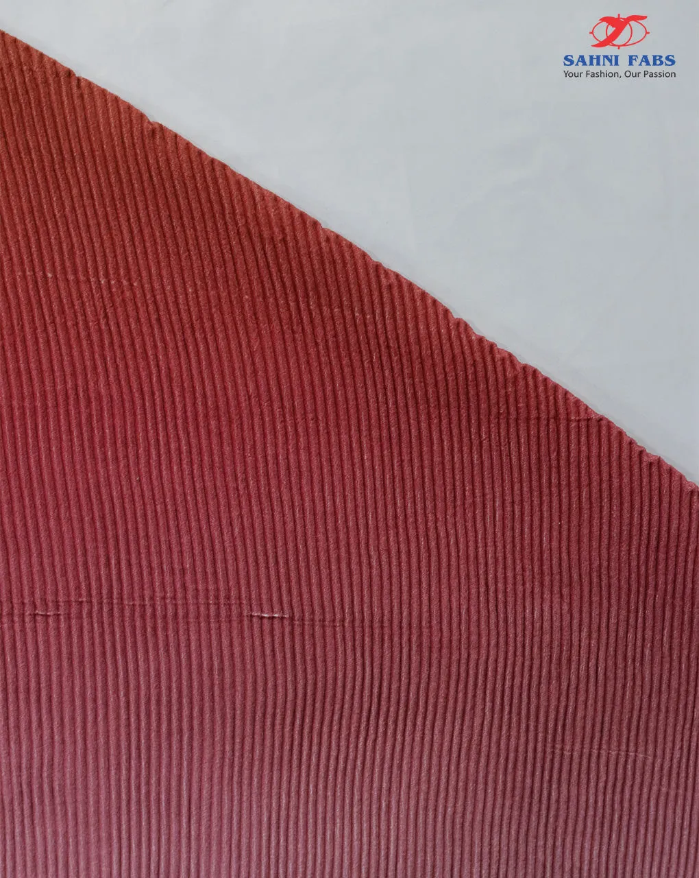 OMBRE PATTERN POLYESTER PLEATED VELVET FABRIC