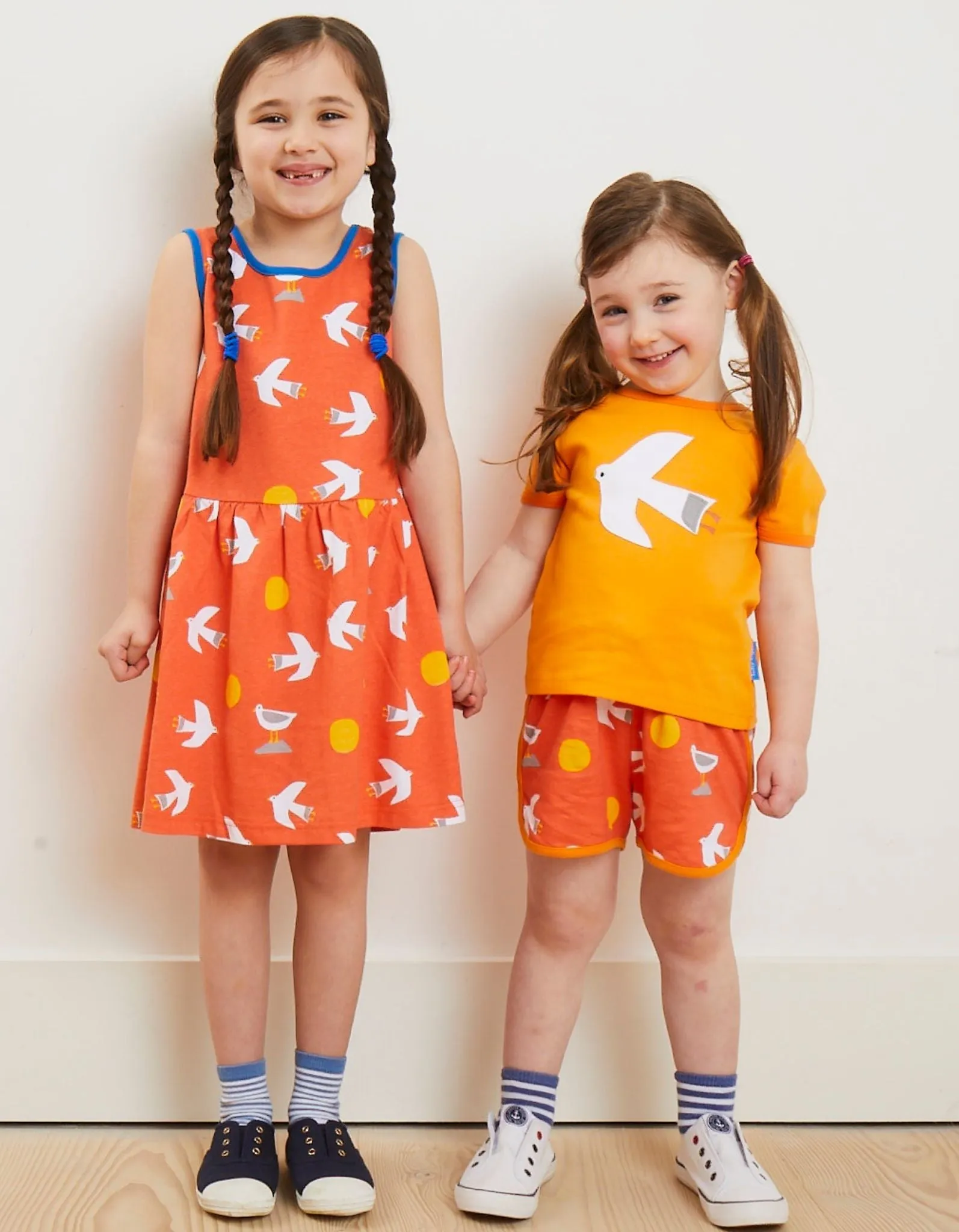 Organic Seagull Print Summer Dress