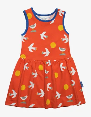 Organic Seagull Print Summer Dress