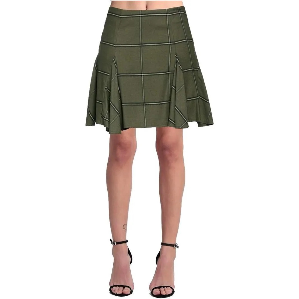 PINKO Green Viscose Skirt