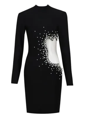 Pre Order:  Geode Hollow Out Pearl Bodycon Dress