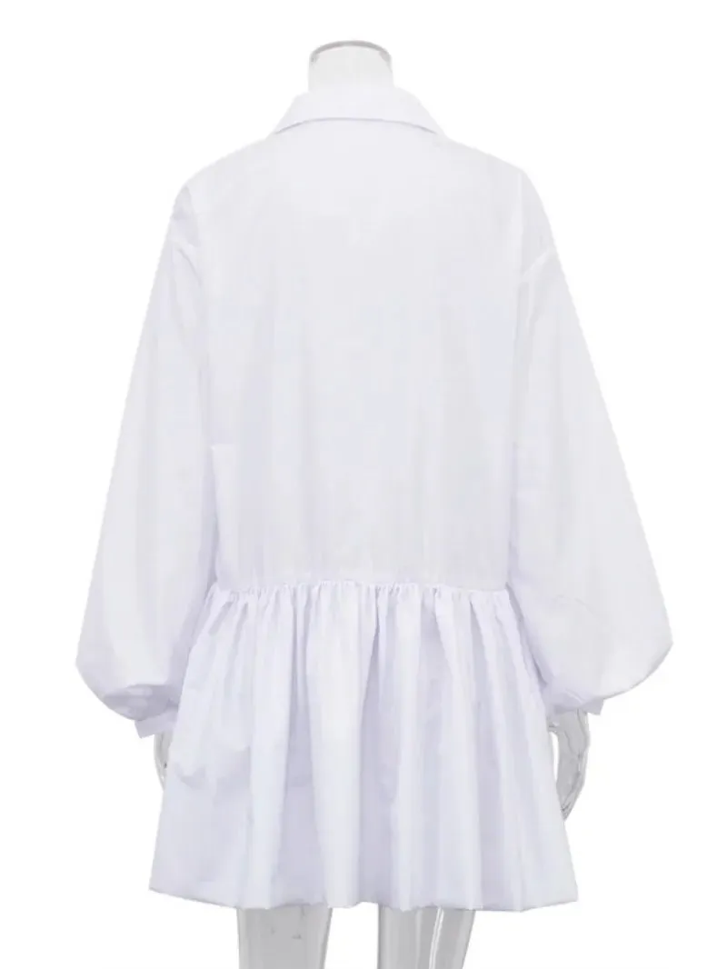 Pre Order:  Puff Sleeve Shirt Dress