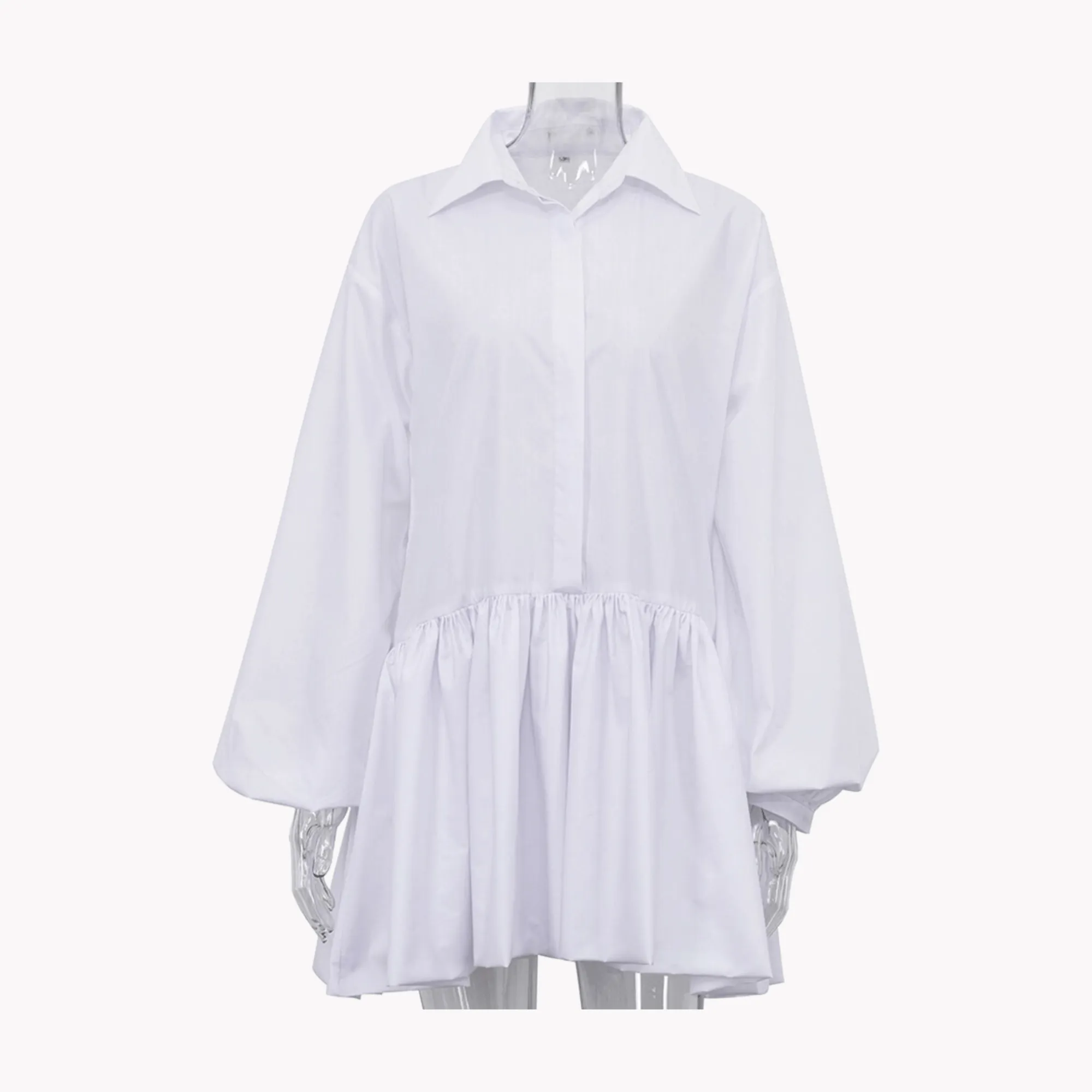 Pre Order:  Puff Sleeve Shirt Dress