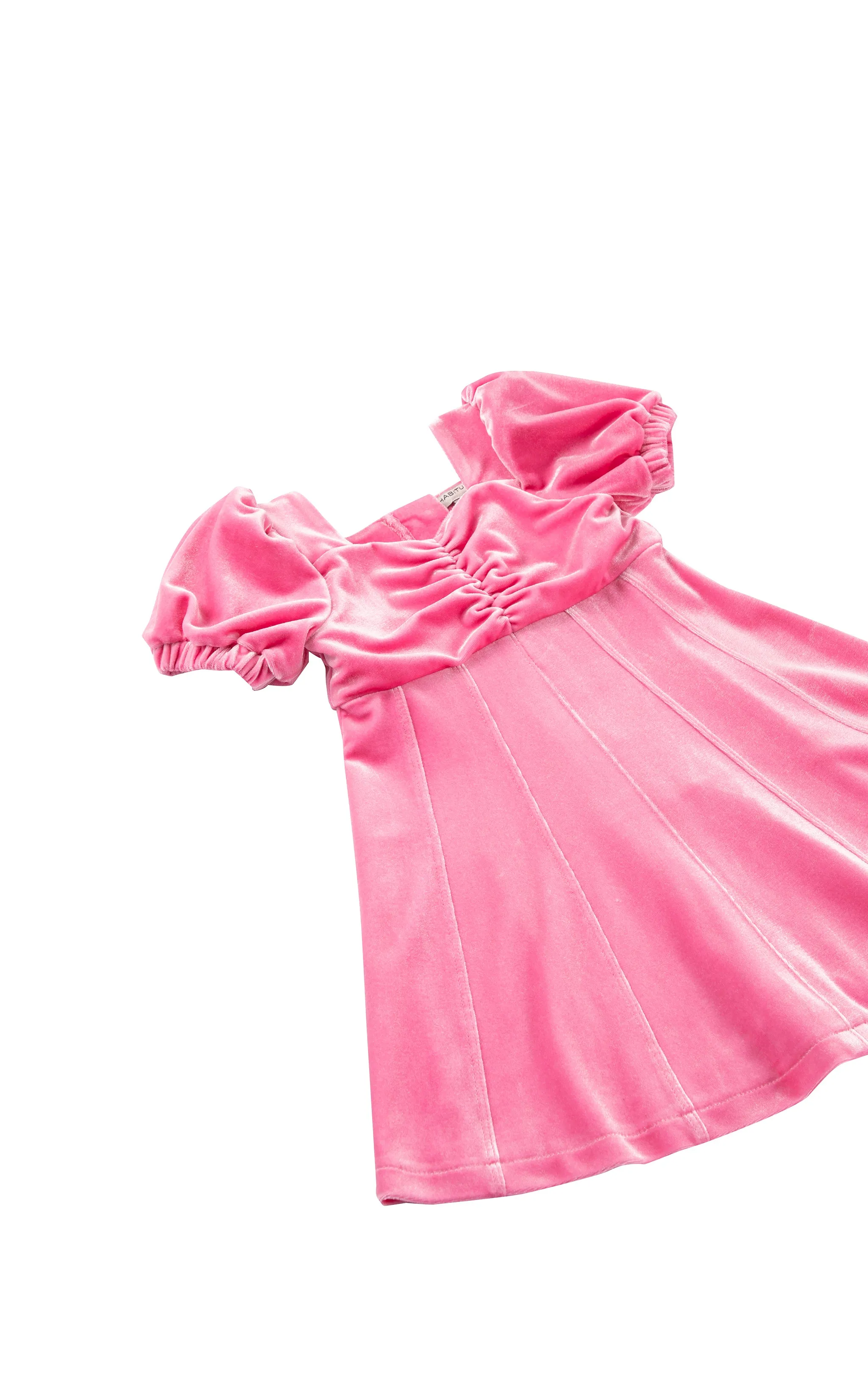 Princess Puff Sleeve Velour Dress | 2-6