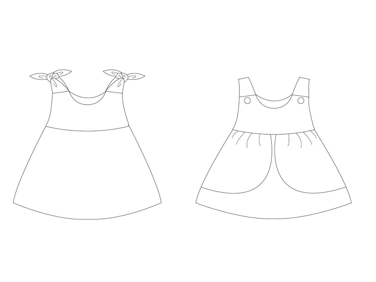 ROSA Baby girls pinafore dress sewing pattern ebook pdf