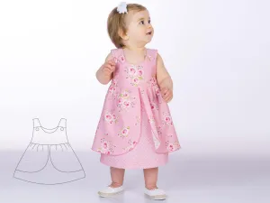 ROSA Baby girls pinafore dress sewing pattern ebook pdf