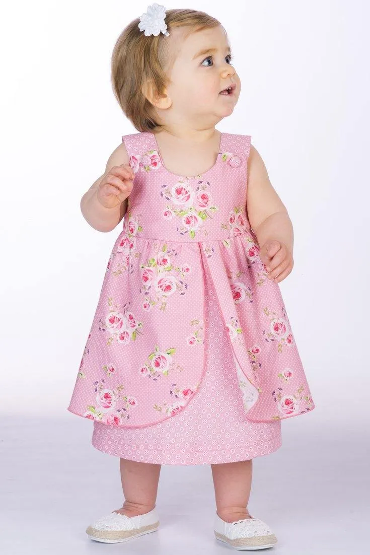 ROSA Baby girls pinafore dress sewing pattern ebook pdf