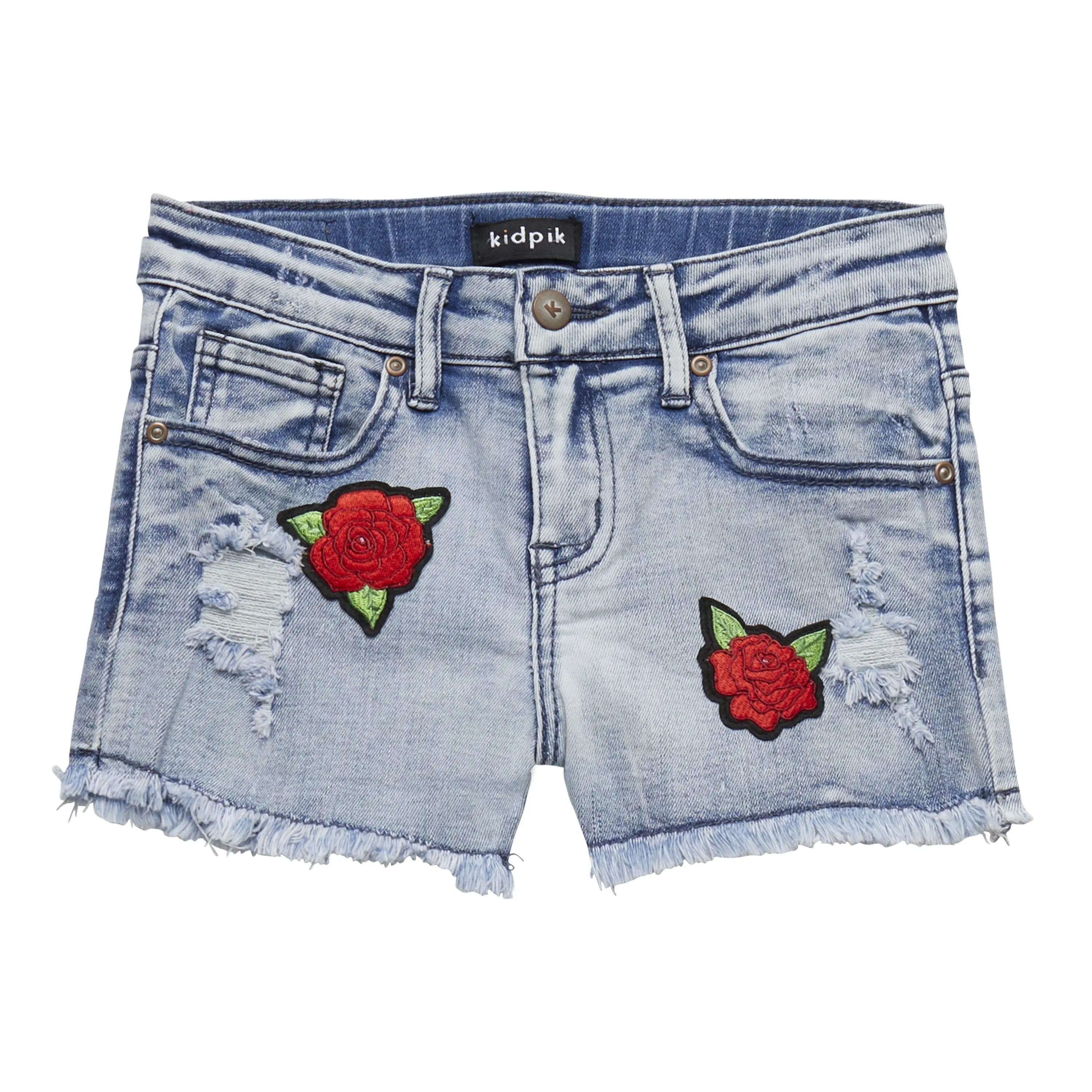 Rose Patched Denim Short