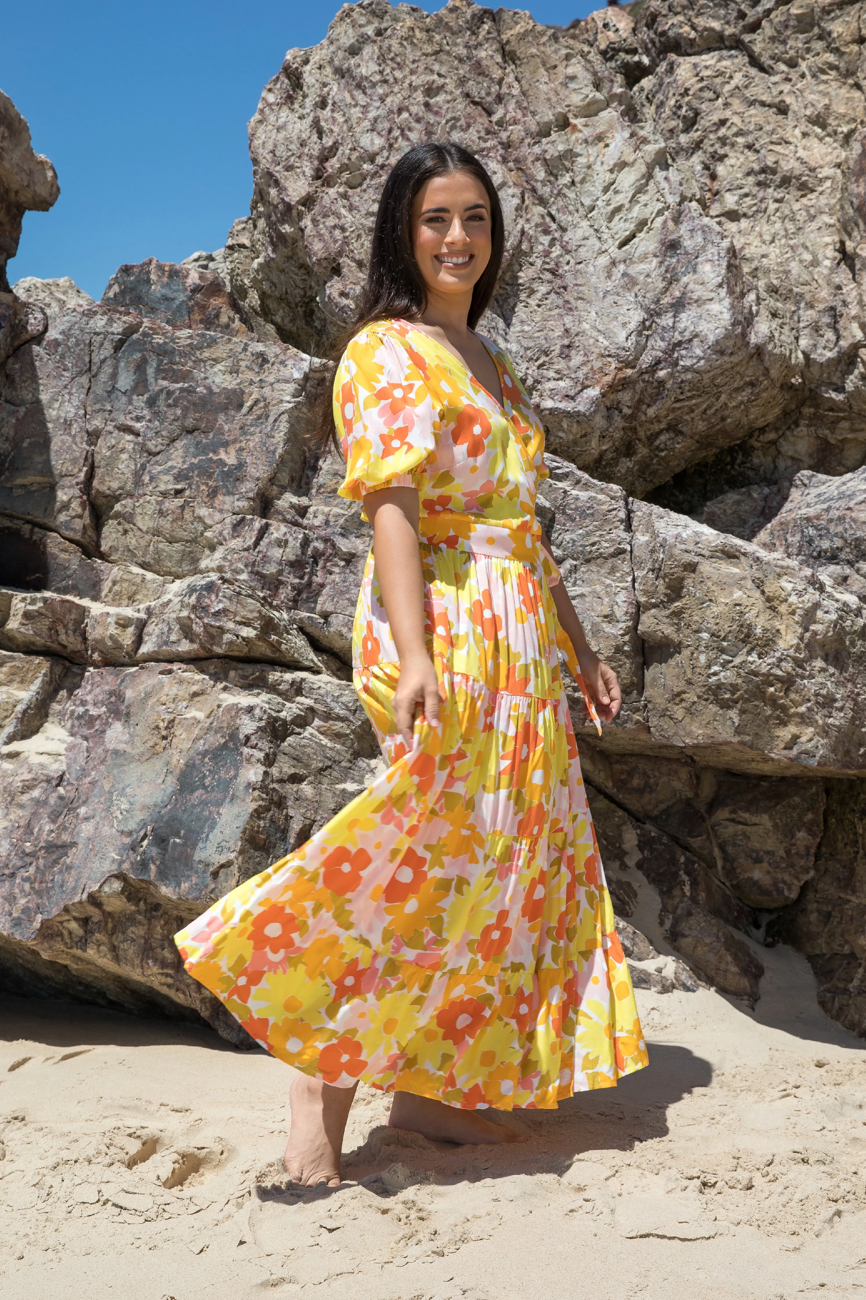 Ruffle Wrap Dress | Meadow | FINAL SALE