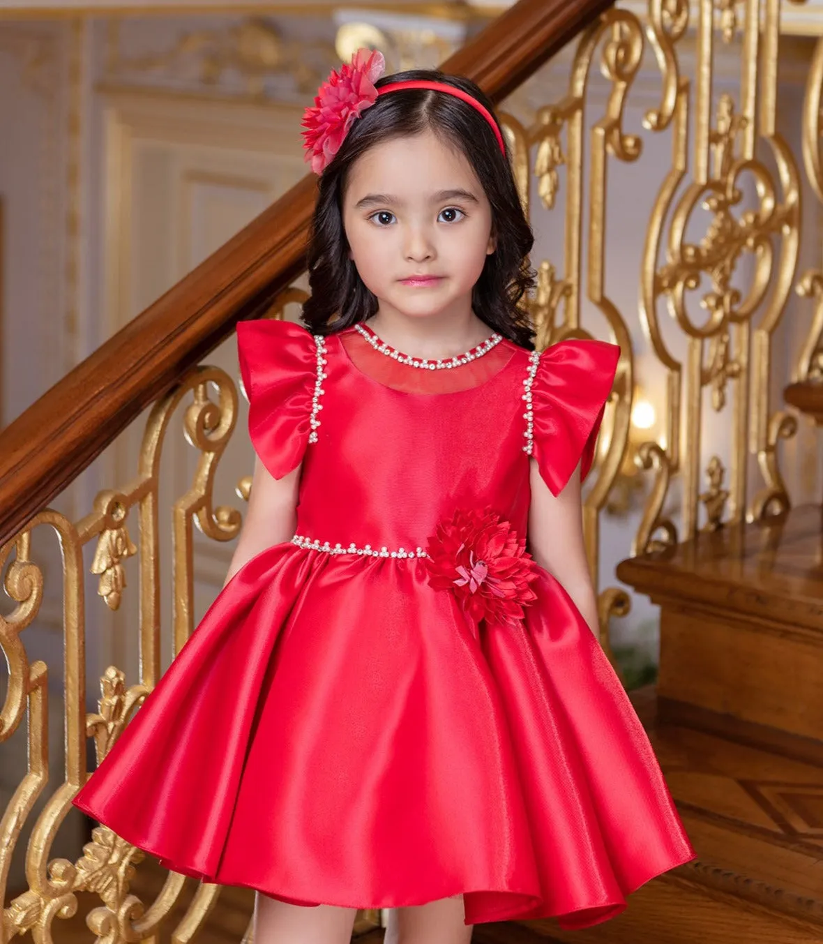 Sara Satin Girls Formal Dress