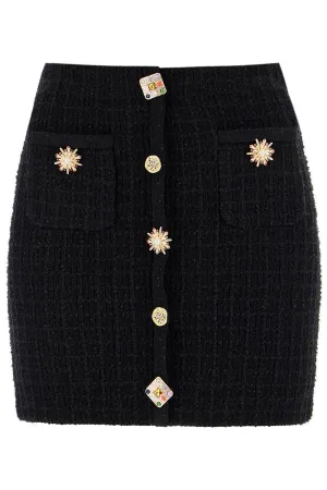 Self Portrait "knitted mini skirt with jewel buttons