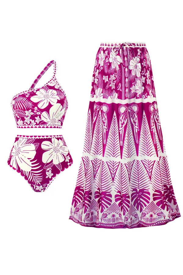 Sexy Bikini Swimsuit & Cover-Up Skirt Three Pieces Set