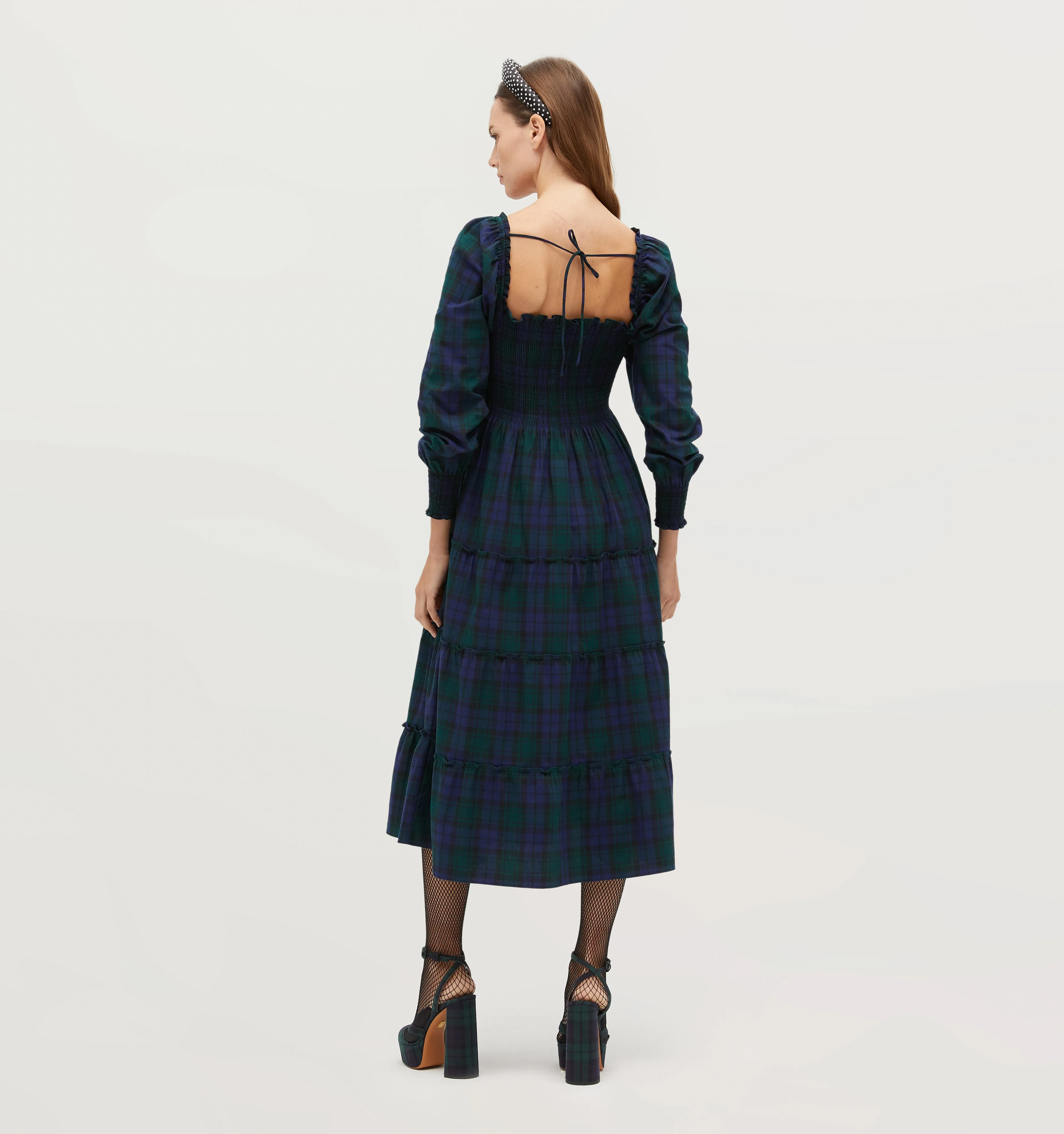 The Naomi Nap Dress - Blackwatch Tartan