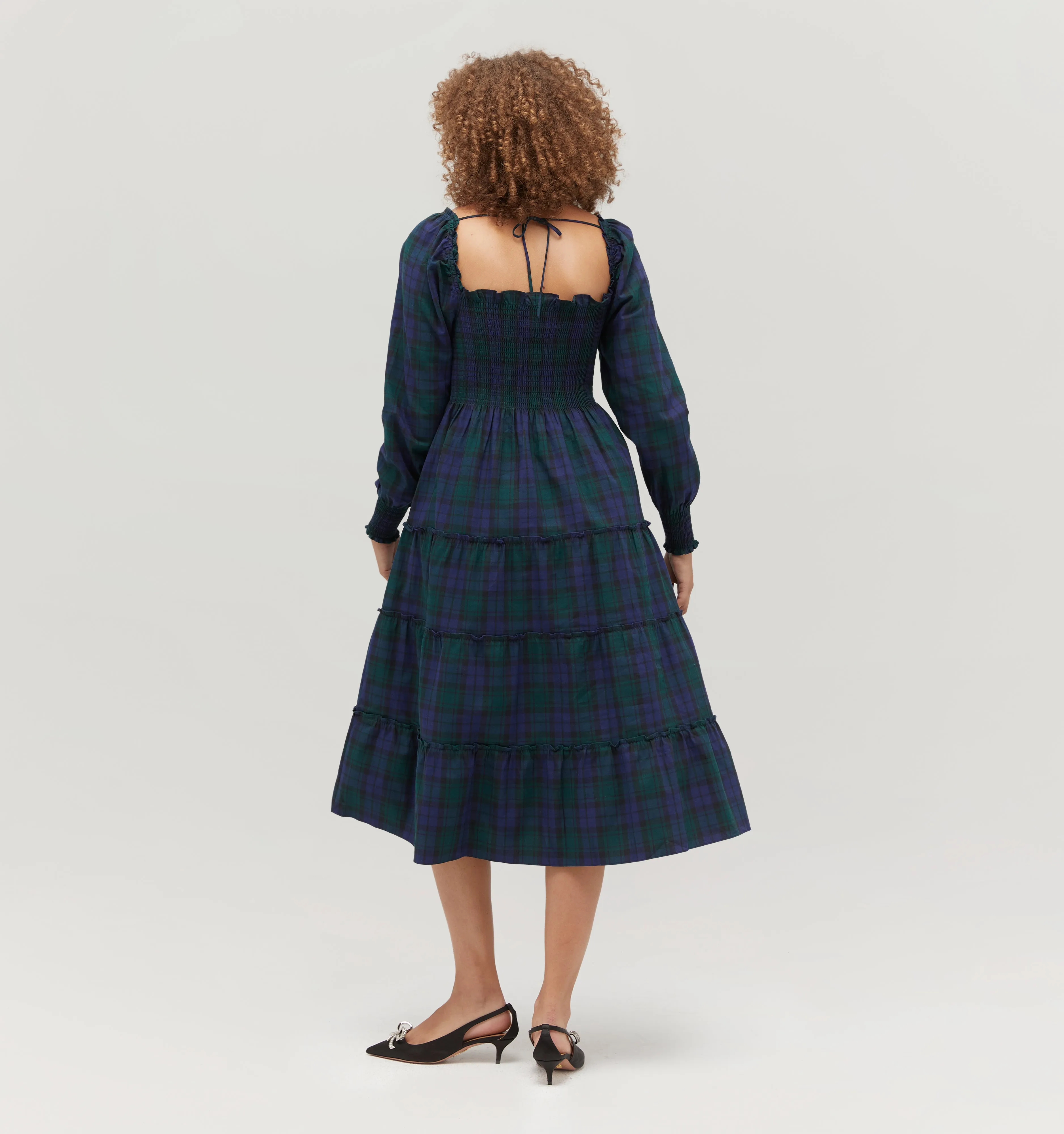 The Naomi Nap Dress - Blackwatch Tartan