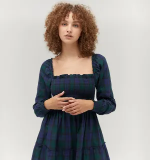 The Naomi Nap Dress - Blackwatch Tartan