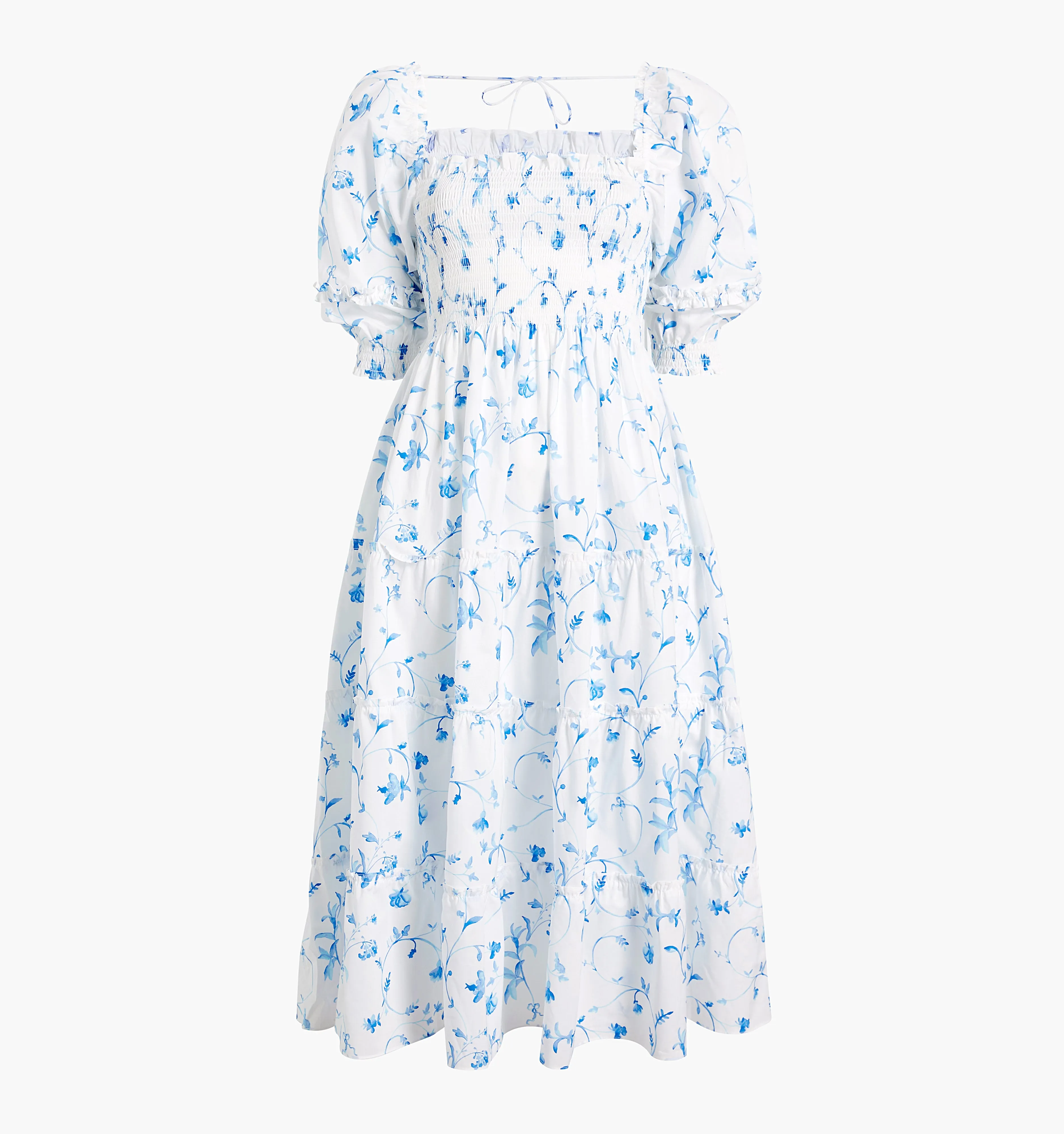 The Nesli Nap Dress - Blue Botanical