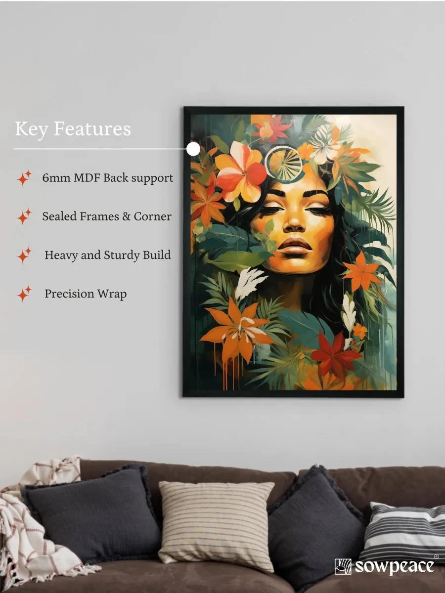 Unwind with Floral Dreams: Sowpeace Handcrafted Canvas Prints – Premium Indian-Inspired Art for Modern and Stylish Interiors