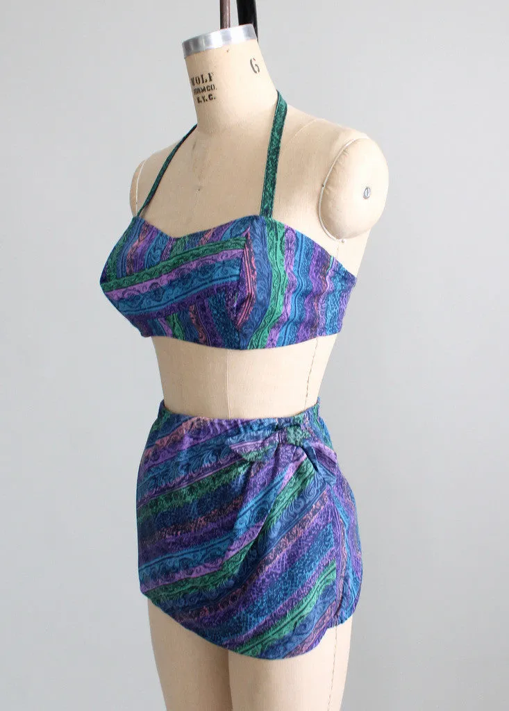 Vintage 1950s Sea Fashions Bombshell Swimsuit