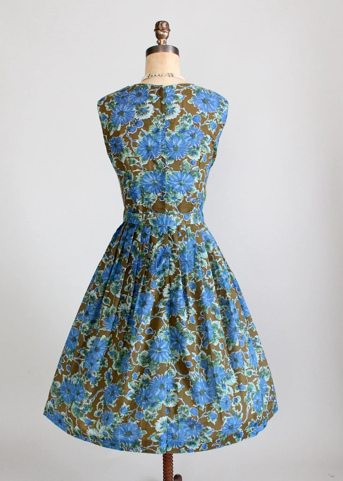 Vintage 1960s English Garden Day Dress