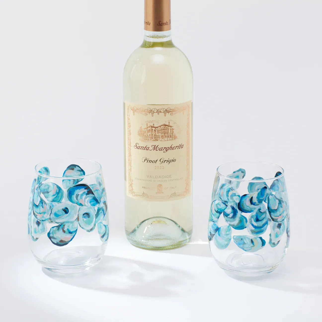 Wine Glass - Flowing Shells