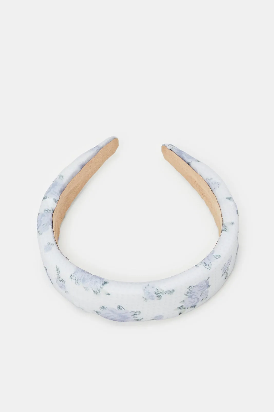 Women Blue Floral Print Headband