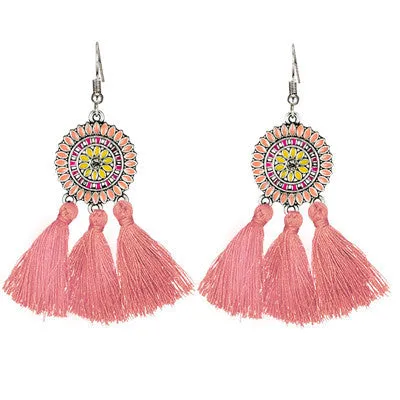 Women's Bohemian Fashion Long Tassel Earrings