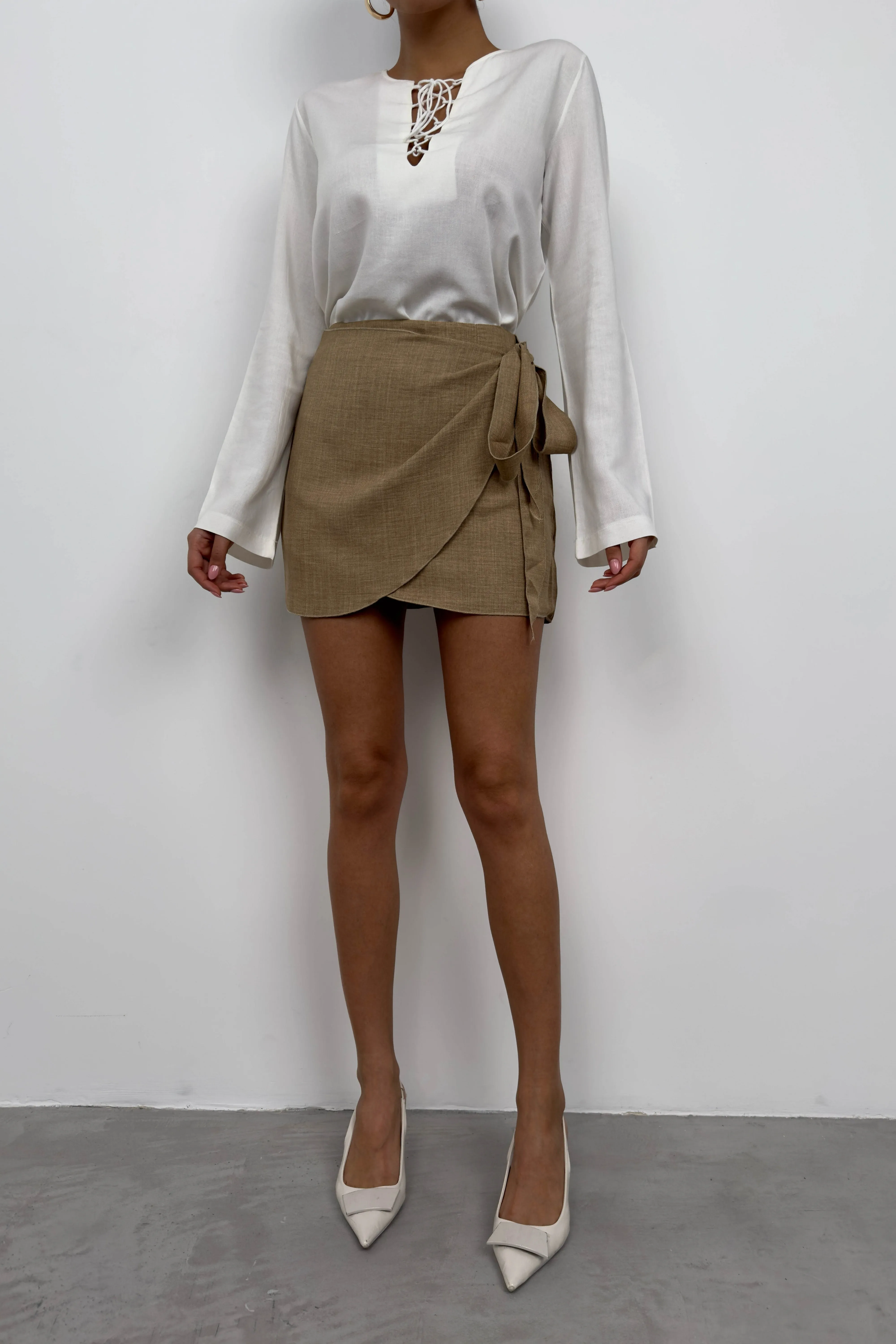 Wrapped Linen Skirt