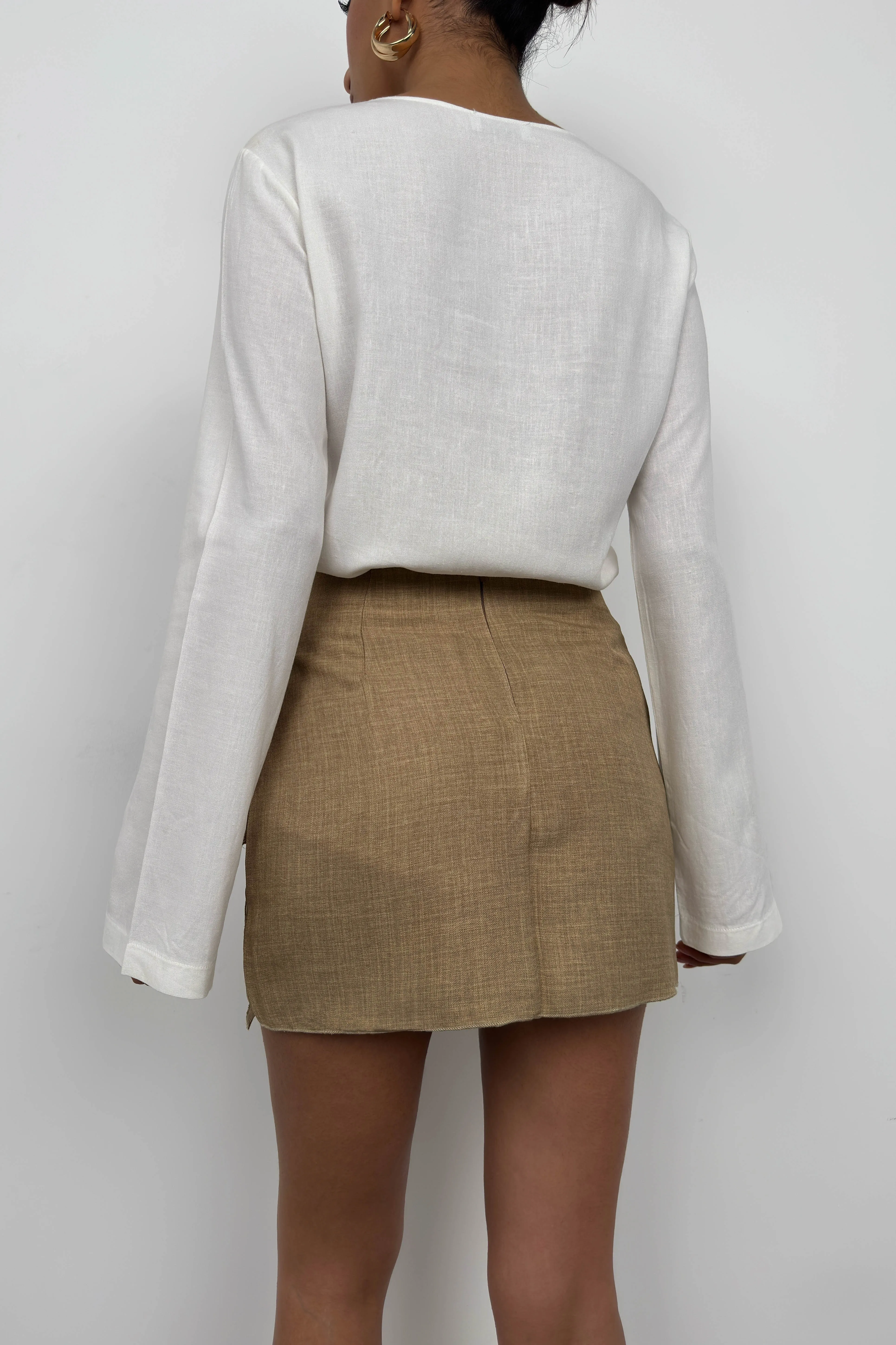 Wrapped Linen Skirt